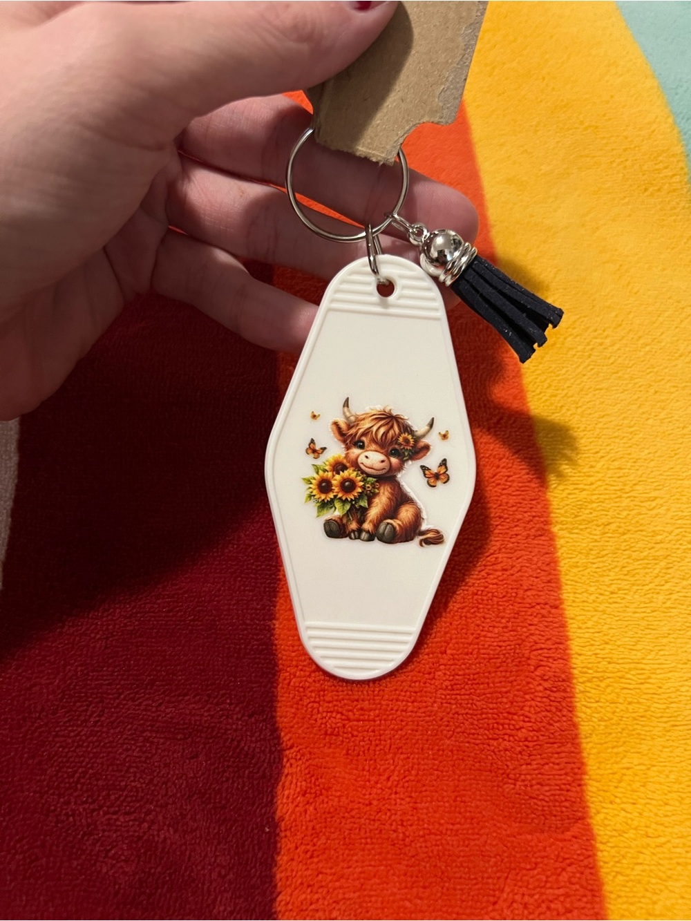 Highland Cow Keychain 🌻